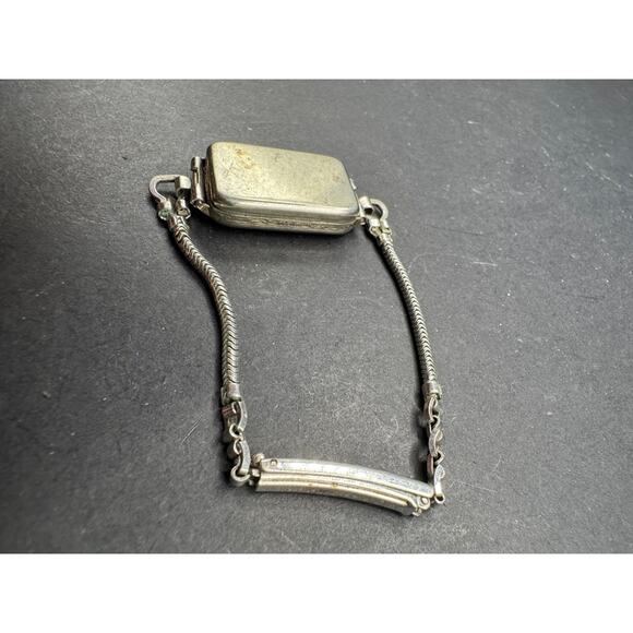Vintage Elgin Illinois 14K White Gold Filled 15 Jewels Art Deco Women\'s Watch main image 4
